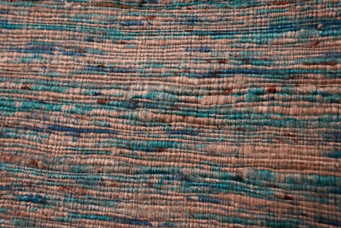 Teal & Grey Hand-Knotted Indian Silk and Wool Area Rug - 8x10 - Image 2