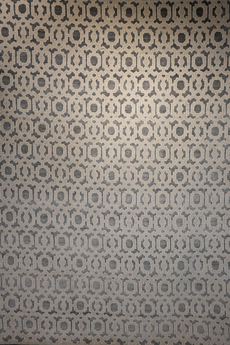 Contemporary handmade rug with pattern