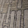 Grey, Black Hand-Knotted Indian Silk and Wool Area Rug - 8x10 - Image 2