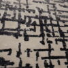 Black, White Handmade Indian Silk and Wool Area Rug - 8x10 - Image 2
