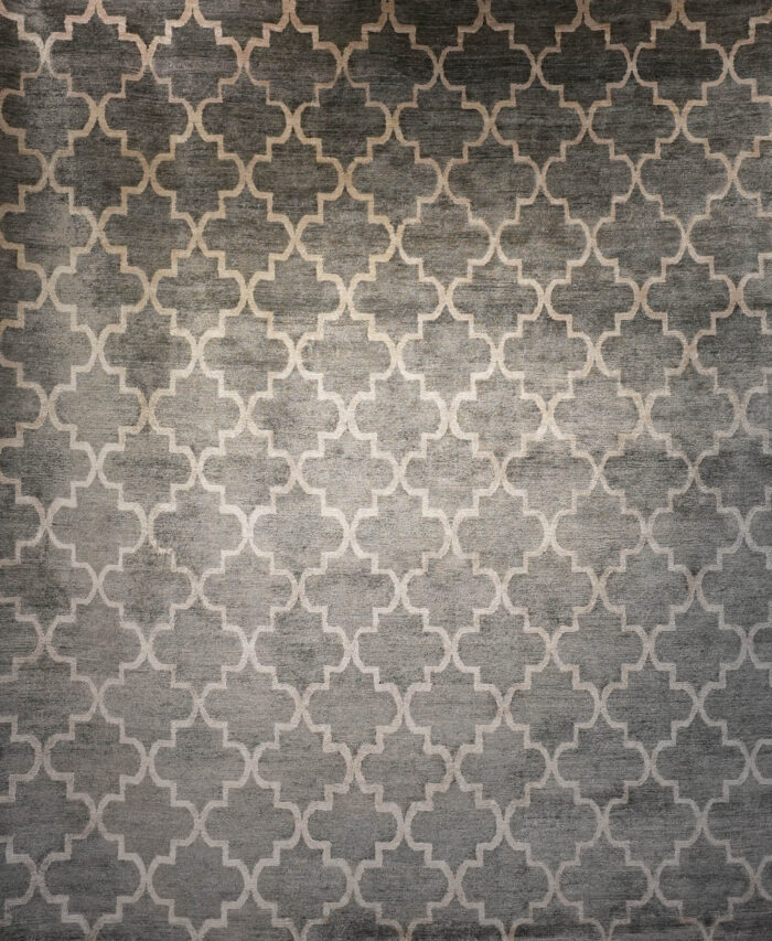 grey and white modern rug