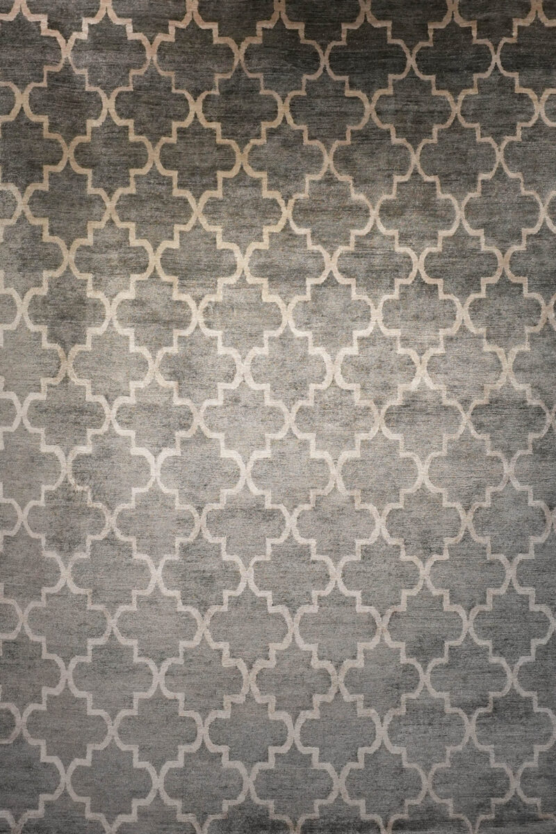 grey and white modern rug