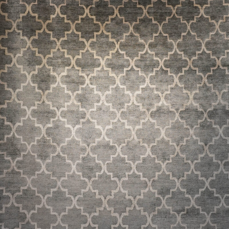 grey and white modern rug